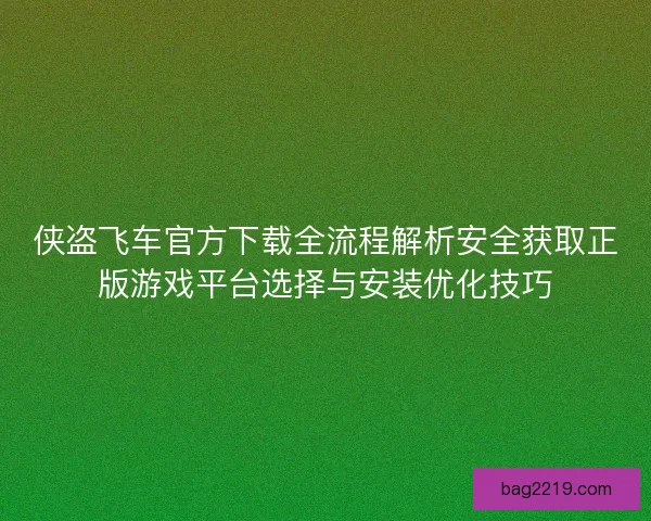 侠盗飞车官方下载全流程解析安全获取正版游戏平台选择与安装优化技巧